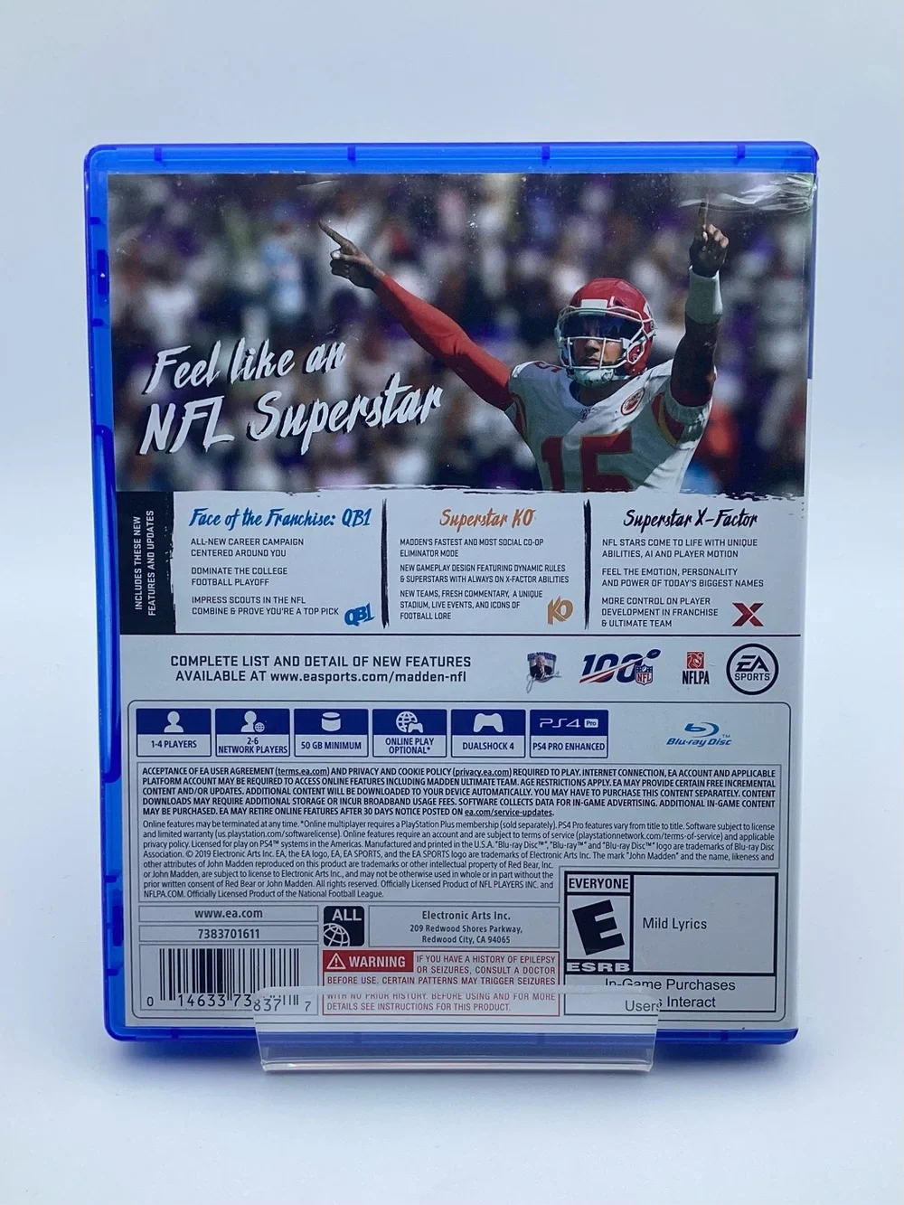 Madden NFL 20 PlayStation PS4 Sony Patrick Holmes EA Sports
